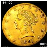 1891-CC $10 Gold Eagle CHOICE AU