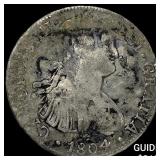 1804 Mexico Silver 8 Reales NEARLY UNCIRCULATED