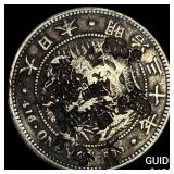 Japan Meji Period Silver 1 Yen Chopmarks NEARLY U