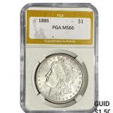 1886 Morgan Silver Dollar PGA MS66