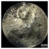 1803 Mexico Silver 8 Reales Chopmarked NEARLY UNCI