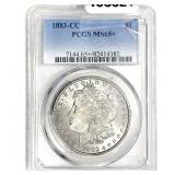1883-CC Morgan Silver Dollar PCGS MS65+
