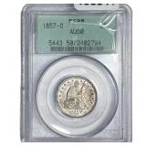 1857-O Seated Liberty Quarter PCGS AU50