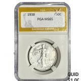 1938 Walking Liberty Half Dollar PGA MS65