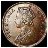 1889 India-British Copper 1/4 Anna UNCIRCULATED