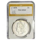 1878 Morgan Silver Dollar PGA MS64