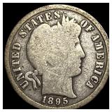 1895-S Silver Barber Dime NICELY CIRCULATED