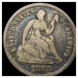 1869 Seated Liberty Half Dime NICELY CIRCULATED
