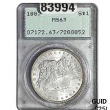 1887 Morgan Silver Dollar PCGS MS63