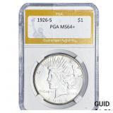 1926-S Silver Peace Dollar PGA MS64+