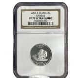 2005-S Washington Silver Quarter NGC PF70 Kansas U