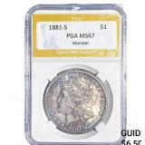 1881-S Morgan Silver Dollar PGA MS67 Monster