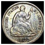1872-S Silver Half Dime CLOSELY UNCIRCULATED