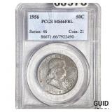 1956 Franklin Half Dollar PCGS MS66 FBL