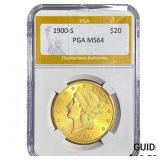 1900-S $20 Gold Double Eagle PGA MS64