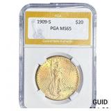 1909-S $20 Gold Double Eagle PGA MS65