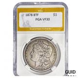 1878 8TF Morgan Silver Dollar PGA VF30