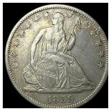 1859-S Silver Half Dollar CLOSELY UNCIRCULATED