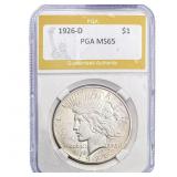 1926-D Silver Peace Dollar PGA MS65