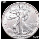 1919-S Walking Liberty Half Dollar CHOICE AU