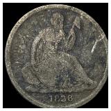 1838-O Seated Liberty Dime NICELY CIRCULATED