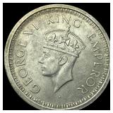 1945 India Silver Rupee CLOSELY UNCIRCULATED