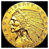 1908 Indian Head $2.5 Gold Quarter Eagle CLOSELY U