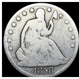1858-O Silver Half Dollar NICELY CIRCULATED