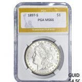 1897-S Morgan Silver Dollar PGA MS66