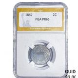 1867 Two Cent Piece PGA PR65