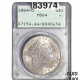 1884-O Morgan Silver Dollar PCGS MS64