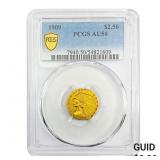 1909 $2.50 Gold Quarter Eagle PCGS AU50