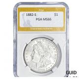 1882-S Morgan Silver Dollar PGA MS66