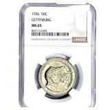 1936 Gettysburg Half Dollar NGC MS65