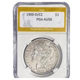 1900-O/CC Morgan Silver Dollar PGA AU58