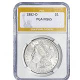 1882-O Morgan Silver Dollar PGA MS65