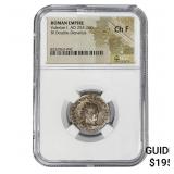 Roman Valerian I, AD 253-260 BI Dbl-Denarius NGC
