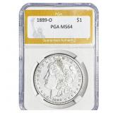 1889-O Morgan Silver Dollar PGA MS64