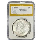 1904 Morgan Silver Dollar PGA MS65