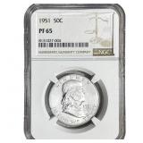 1951 Franklin Half Dollar NGC PF65