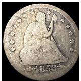 1853 Arrows Seated Liberty Quarter NICELY CIRCULAT