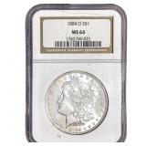 1884-O Morgan Silver Dollar NGC MS64