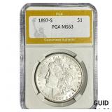 1897-S Morgan Silver Dollar PGA MS63