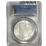 1935 Silver Peace Dollar PCGS MS63