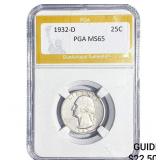 1932-D Washington Silver Quarter PGA MS65