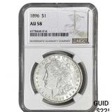 1896 Morgan Silver Dollar NGC AU58