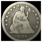 1878-CC Silver Seated Liberty Quarter NICELY CIRCU