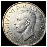1945 Canada Silver 50 Cents UNCIRCULATED