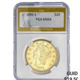 1896-S $20 Gold Double Eagle PGA MS64