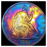 1864 Silver Half Dollar (Seated Liberty) NEARLY UN